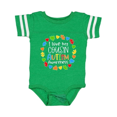 Inktastic I Love My Cousin Autism Awareness Gift Baby Boy or Baby Girl Bodysuit