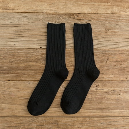 Socks for Women 1 Pairs 5 Pairs Of Women Middle Tube Cotton Socks Solid Ladies Warm Soft Socks