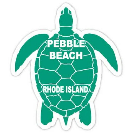 Pebble Beach Rhode Island 4 Green Turtle Shape Magnet