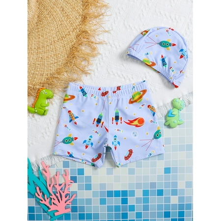 Toddler Boy Cartoon Space Ship Swim Shorts Beachwear With Swim Cap S221904X Multicolor 120(5-6Y)
Toddler Boy Cartoon Space Ship Swim Shorts Beachwear With Swim Cap S221904X Multicolor 120(5-6Y)