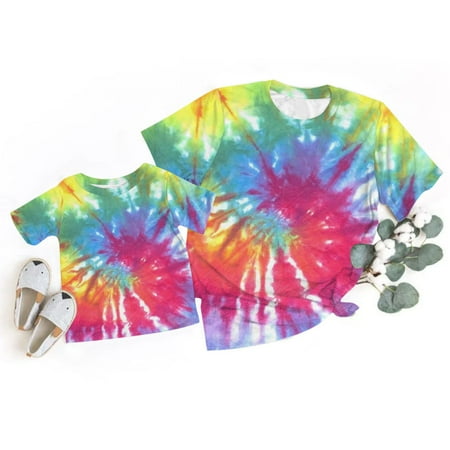 NECHOLOGY Kid Casual Colorful Tie Dye Print Round Neck Short Sleeve T Shirt Parent And Child Top Matching Pajamas for Family of 5 Suit K 2-3Y
NECHOLOGY Kid Casual Colorful Tie Dye Print Round Neck Short Sleeve T Shirt Parent And Child Top Matching Pajamas for Family of 5 Suit K 2-3Y