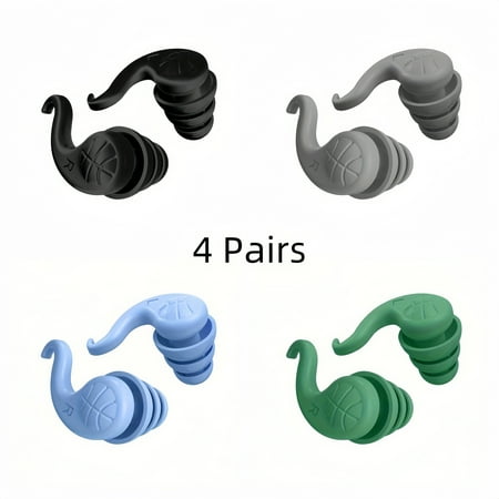 BFDSX 4 Pairs Reusable Soft Silicone Noise Block Earplugs for Sound Proof 40db Noise Reduction Earplug for for Sleeping Snoring Studying Concerts Noise Cancelling and Hearing Protec
BFDSX 4 Pairs Reusable Soft Silicone Noise Block Earplugs for Sound Proof 40db Noise Reduction Earplug for for Sleeping Snoring Studying Concerts Noise Cancelling and Hearing Protec