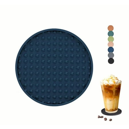 Silicone Coasters Thickened Drink Coasters - Cup Mat Non-Stick Stay Put Suitable for Kinds of Cups Prevents Furniture and Tabletop Damages(Dark Blue)
Silicone Coasters Thickened Drink Coasters - Cup Mat Non-Stick Stay Put Suitable for Kinds of Cups Prevents Furniture and Tabletop Damages(Dark Blue)