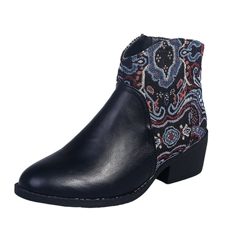 nsendm Snow Boots for Women Wide Width Short Retro Embroidered Side Round Women s Boots for Women No Heel Leather Black 8
nsendm Snow Boots for Women Wide Width Short Retro Embroidered Side Round Women s Boots for Women No Heel Leather Black 8