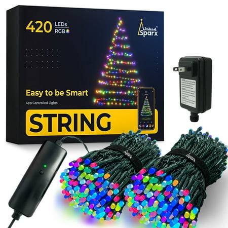 Mqlnutr LinkedSparx LED String Lights 110ft 420 RGB Multicolor App-Controlled LED Christmas Lights with Music Modes for Xmas Tree Indoor Party Holidays Home Decorations
Mqlnutr LinkedSparx LED String Lights 110ft 420 RGB Multicolor App-Controlled LED Christmas Lights with Music Modes for Xmas Tree Indoor Party Holidays Home Decorations