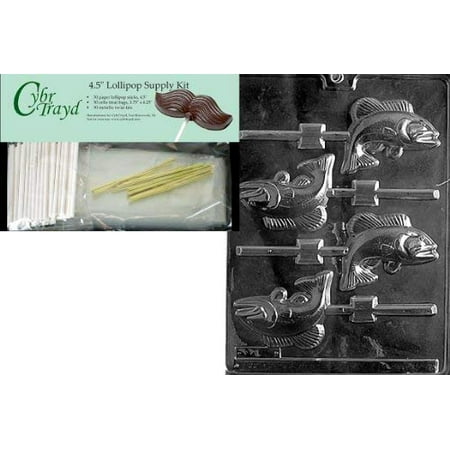 Fish Lolly Chocolate Mold with Lollipop Supply Kit 50 Lollipop Sticks 50 Cello Bags 50 Ties
Fish Lolly Chocolate Mold with Lollipop Supply Kit 50 Lollipop Sticks 50 Cello Bags 50 Ties