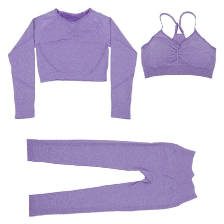 1 Set Yoga Suit Yoga Bra Leggings Long Sleeve Tops Elastic Sweatsuit for Sports
1 Set Yoga Suit Yoga Bra Leggings Long Sleeve Tops Elastic Sweatsuit for Sports