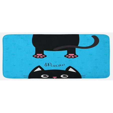 Kawaii Kitchen Mat Kawaii Style Hanging Fat Cat Body with Paws and Round Kitten Pet Face Cartoon Plush Decorative Kitchen Mat with Non Slip Backing 47 X 19 Black Pink Blue by Ambesonne
Kawaii Kitchen Mat Kawaii Style Hanging Fat Cat Body with Paws and Round Kitten Pet Face Cartoon Plush Decorative Kitchen Mat with Non Slip Backing 47 X 19 Black Pink Blue by Ambesonne