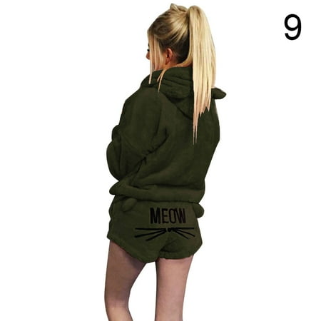 pinshui Women Plush Pajamas Set Thick Hoodie Long Tops+Embroidery Shorts Sleepwear Homewear New
pinshui Women Plush Pajamas Set Thick Hoodie Long Tops+Embroidery Shorts Sleepwear Homewear New