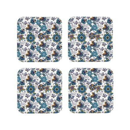 Drink Coasters Set of 4 Elegant Flower Butterfly Paisley Leather Coasters for Coffee Table Protector Heat Resistant Cute Coasters for Home Decor Housewarming Gifts Bar Kitchen 4 Inch Square
Drink Coasters Set of 4 Elegant Flower Butterfly Paisley Leather Coasters for Coffee Table Protector Heat Resistant Cute Coasters for Home Decor Housewarming Gifts Bar Kitchen 4 Inch Square