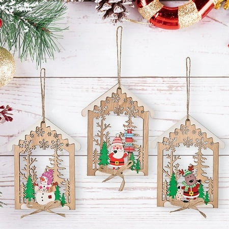 Hanging Ornament Cartoon Pattern Window Decor Elegant Christmas Hollow House Pendant for Holiday Red Wood
Hanging Ornament Cartoon Pattern Window Decor Elegant Christmas Hollow House Pendant for Holiday Red Wood