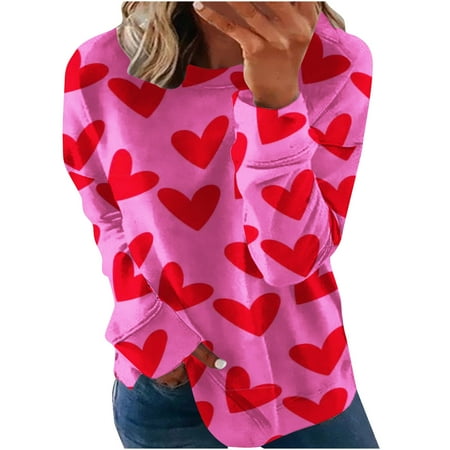 Hvyesh Sweatshirt for Women Valentine Day Printed Sweatshirt Crewneck Casual Lightweight Long Sleeve Pullover Sweater Top Red shirts for women S
Hvyesh Sweatshirt for Women Valentine Day Printed Sweatshirt Crewneck Casual Lightweight Long Sleeve Pullover Sweater Top Red shirts for women S