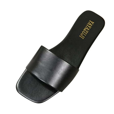 Slippers for Women Fashion Summer Women Slippers Flat Light Solid Color Open Toe Breathable Casual Beach Style Womens Slippers Pu Black 38
Slippers for Women Fashion Summer Women Slippers Flat Light Solid Color Open Toe Breathable Casual Beach Style Womens Slippers Pu Black 38