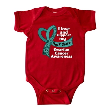 Inktastic I Love and Support My Half Sister Ovarian Cancer Teal Ribbon Gift Baby Boy or Baby Girl Bodysuit
Inktastic I Love and Support My Half Sister Ovarian Cancer Teal Ribbon Gift Baby Boy or Baby Girl Bodysuit
