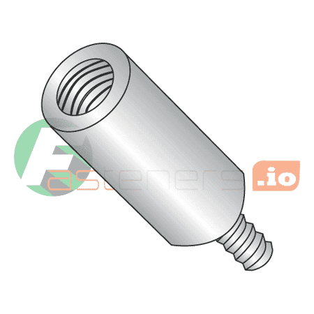 Standoff Round - Male #8-32 x 1/4 (OD) x 3/4 (Body Length) Brass (QUANTITY: 500)
