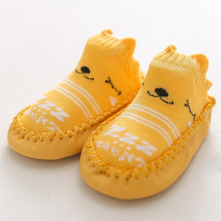 Newborn Baby Cartoon Newborn Baby Girls Boys Anti-Slip Socks Slipper Shoes Boots