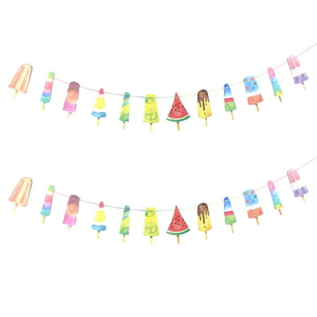 OUNONA 2 Pcs Hawaii Party Banner Funny Colorful Popsicle Hanging Banner Wall Tree Pendant for Party Festival Gathering (2m)
OUNONA 2 Pcs Hawaii Party Banner Funny Colorful Popsicle Hanging Banner Wall Tree Pendant for Party Festival Gathering (2m)