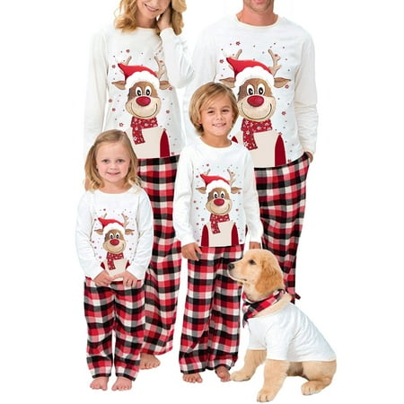 Coduop Family Matching Christmas Pajamas Elk Print Tops Plaid Long Pants Loungewear Pjs Suit
Coduop Family Matching Christmas Pajamas Elk Print Tops Plaid Long Pants Loungewear Pjs Suit