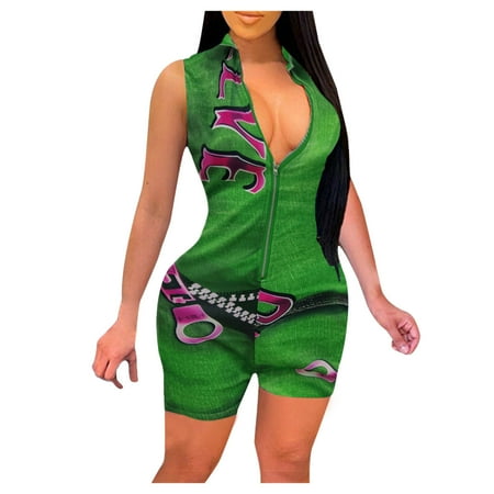 BSDHBS Summer Jumpsuits for Women Dressy Jumpsuit Printed V Zipper Short Sleeveless Neck Print Casual Women s Women Suits Sets
BSDHBS Summer Jumpsuits for Women Dressy Jumpsuit Printed V Zipper Short Sleeveless Neck Print Casual Women s Women Suits Sets