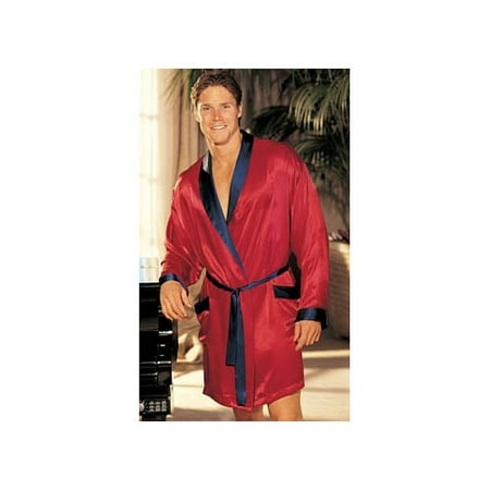 Elegant Two-Tone Charmeuse Uni-Sex Robe 20061