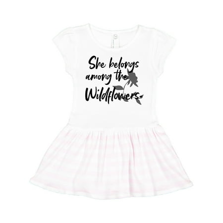 Inktastic She Belongs Among the Wild Flowers Gift Toddler Girl Dress