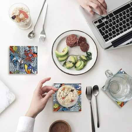 ZHANZZK Octopus Set of 4 Coaster for Drinks Absorbent Ceramic Stone Coasters Cup Mat with Cork Base for Home Kitchen Room Coffee Table Bar Decor
ZHANZZK Octopus Set of 4 Coaster for Drinks Absorbent Ceramic Stone Coasters Cup Mat with Cork Base for Home Kitchen Room Coffee Table Bar Decor