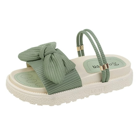 sandals for Women Bow Decor Flatform Slingback Sandals For Women Casual Open Toe Sandals Roman Platform Sandals Slippers Flock Dress Sandals for Women Green
sandals for Women Bow Decor Flatform Slingback Sandals For Women Casual Open Toe Sandals Roman Platform Sandals Slippers Flock Dress Sandals for Women Green
