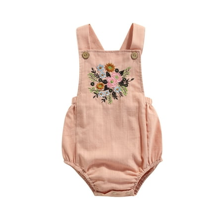 Infant Baby Boys Girls Sleeveless Romper with Flower Embroidery Bottom Button Adjustable Shoulder Strap Clothing
Infant Baby Boys Girls Sleeveless Romper with Flower Embroidery Bottom Button Adjustable Shoulder Strap Clothing