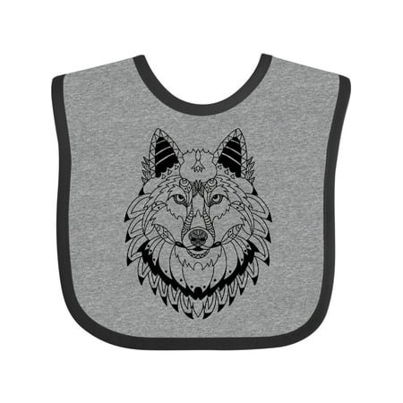 Inktastic Tribal Wolf Head Gift Baby Boy or Baby Girl Bib