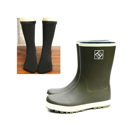 Lacyhop Unisex Rain Boots Wide Calf Rubber Boot Lightweight Work Shoe Wet Weather Casual Garden Shoes Breathable Slip Resistant Rainboot Khaki With Black Plush Socks 7
Lacyhop Unisex Rain Boots Wide Calf Rubber Boot Lightweight Work Shoe Wet Weather Casual Garden Shoes Breathable Slip Resistant Rainboot Khaki With Black Plush Socks 7