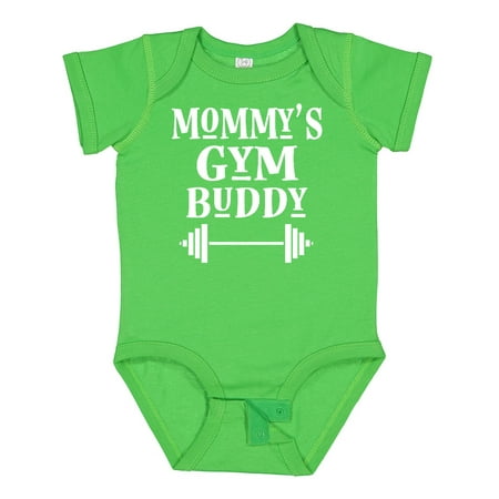 Inktastic Mommy Gym Buddy Fitness Gift Gift Baby Boy or Baby Girl Bodysuit