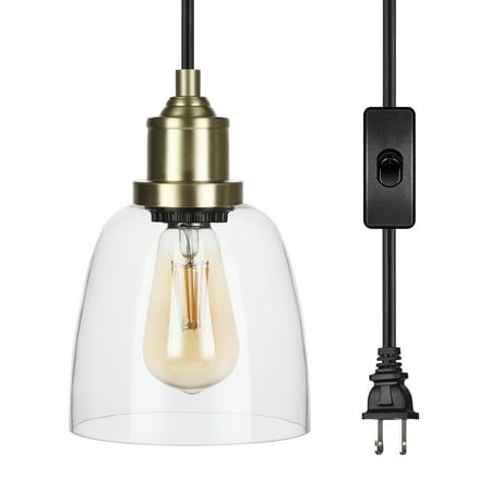 DEWENWILS Plug in Glass Pendant Light Hanging Light with 15ft Adjustable Cord for Bedroom Kitchen Living Room Dining Table
DEWENWILS Plug in Glass Pendant Light Hanging Light with 15ft Adjustable Cord for Bedroom Kitchen Living Room Dining Table