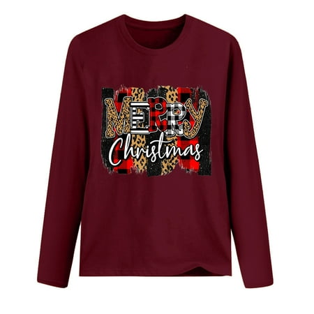 jsaierl Women s Christmas T-shirt Long Sleeve Merry Christmas Graphic Top Casual Crewneck Sweatshirt Loose Fit Blouse Pullover Christmas Gifts for Women
jsaierl Women s Christmas T-shirt Long Sleeve Merry Christmas Graphic Top Casual Crewneck Sweatshirt Loose Fit Blouse Pullover Christmas Gifts for Women