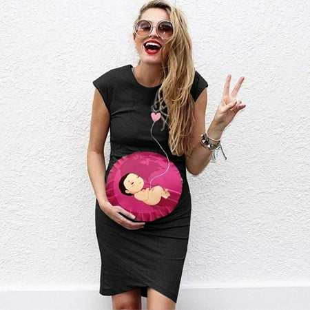 TANGNADE Women Sleeveless Bandage Pregnancy Maternity Dress Cartoon Print Sexy Vest Dress
TANGNADE Women Sleeveless Bandage Pregnancy Maternity Dress Cartoon Print Sexy Vest Dress