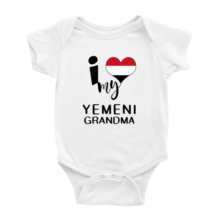 I Heart My Yemeni Grandma Yemen Love Flag Infant Romper Baby Bodysuit (White 3-6 Months)
I Heart My Yemeni Grandma Yemen Love Flag Infant Romper Baby Bodysuit (White 3-6 Months)
