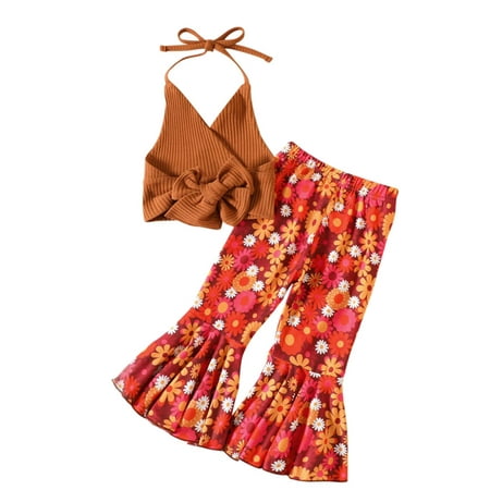 URMAGIC Toddler & Baby Girls Knit Halter Crop Tops+Bell Bottom Pants Sunflower Summer Outfits Clothes
URMAGIC Toddler & Baby Girls Knit Halter Crop Tops+Bell Bottom Pants Sunflower Summer Outfits Clothes