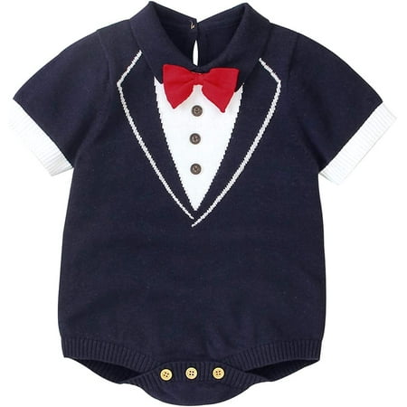 YOUI-GIFTS Newborn Baby Gentleman Short Romper Infant Toddler Knitwear Bow Tie Bodysuit Jumpsuit
YOUI-GIFTS Newborn Baby Gentleman Short Romper Infant Toddler Knitwear Bow Tie Bodysuit Jumpsuit