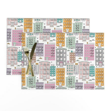 Linen Cotton Canvas Placemats (Set of 2) - City House Water Drawing Travel Pastel Drawn Landscape Print Cloth Placemats by Spoonflower
Linen Cotton Canvas Placemats (Set of 2) - City House Water Drawing Travel Pastel Drawn Landscape Print Cloth Placemats by Spoonflower