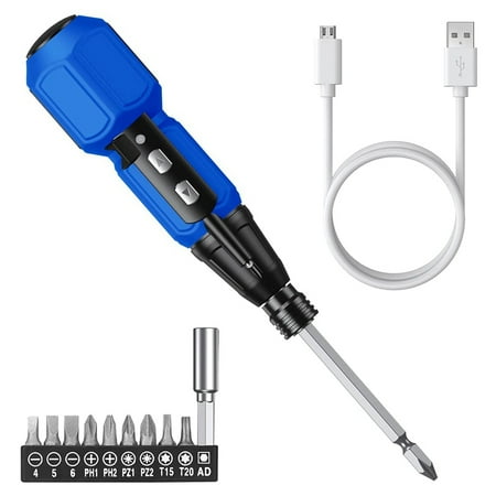 Electric Screwdriver Sets Automatic Home Repair Tool Kit Motorized Screwdriver with LED Lights and USB Cable Blue
Electric Screwdriver Sets Automatic Home Repair Tool Kit Motorized Screwdriver with LED Lights and USB Cable Blue