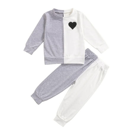 Yinyinxull Toddler Baby Girl 2Pcs Color Block Outfits Love Pattern Long Sleeve Round Neck Sweatshirt Trousers White Grey 2-3 Years
Yinyinxull Toddler Baby Girl 2Pcs Color Block Outfits Love Pattern Long Sleeve Round Neck Sweatshirt Trousers White Grey 2-3 Years
