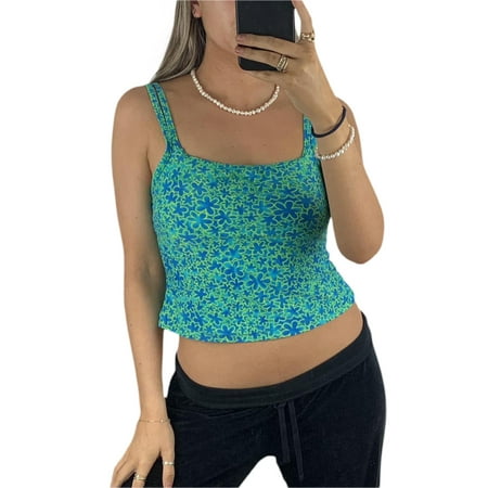 Amuver Women’s Casual Two Straps Camisole Fashion Flower Print Square Collar Exposed Navel Suspender Tops
Amuver Women’s Casual Two Straps Camisole Fashion Flower Print Square Collar Exposed Navel Suspender Tops