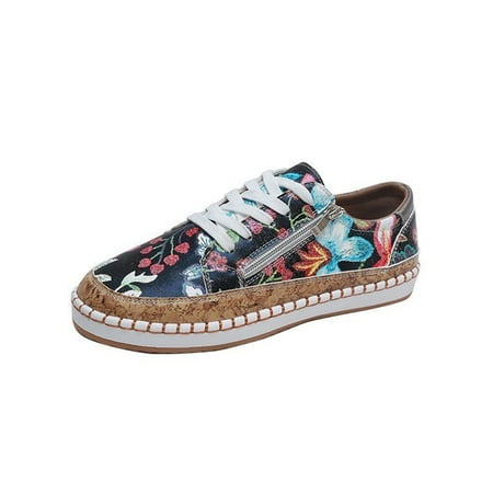 Colisha Women Walking Shoes Zipper Flats Floral Sneakers Outdoor Slip Resistant Skate Shoe Patchwork Black Floral 6.5
Colisha Women Walking Shoes Zipper Flats Floral Sneakers Outdoor Slip Resistant Skate Shoe Patchwork Black Floral 6.5