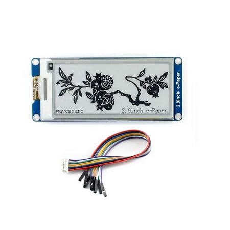 2.9inch e-Paper Module 296x128 Resolution 3.3V/5V Black White Two-Color E-Ink Display Module Electronic Paper Screen for Raspberry P Arduino Nucleo Support Partial Refresh,SPI Interface
