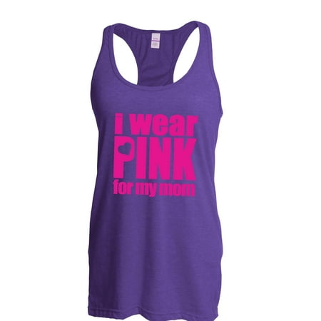 Cancer Awareness Sweatshirt All In Pink I Wear Pink for My Mom Womens Tops Next Level Racerback Tank Top