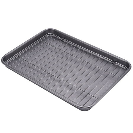 NUOLUX 1 Set of Rectangular Shaped Baking Pan with Rack Household Baking Plate Bakery Accessory
NUOLUX 1 Set of Rectangular Shaped Baking Pan with Rack Household Baking Plate Bakery Accessory