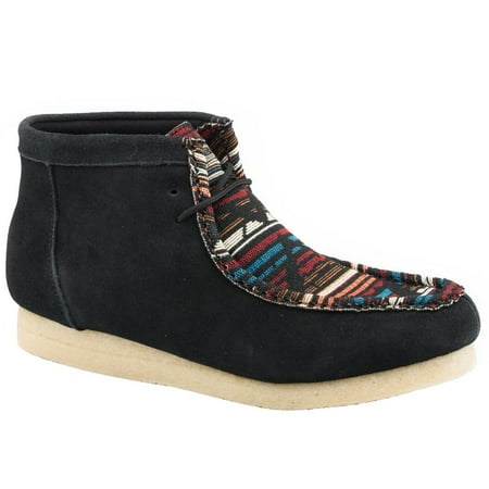 09-020-0606-3102 Men`s Roper Black Aztec Suede GumSole Chukka