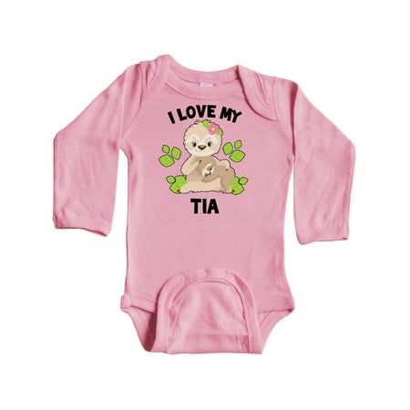 Inktastic Cute Sloth I Love My Tia with Green Leaves Gift Baby Boy or Baby Girl Long Sleeve Bodysuit
Inktastic Cute Sloth I Love My Tia with Green Leaves Gift Baby Boy or Baby Girl Long Sleeve Bodysuit
