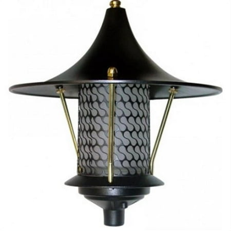 6W & 120V A19 Filament LED Flair Top Pagoda Light - Black