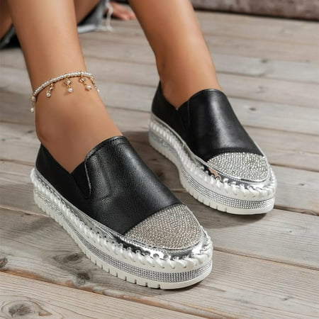 Josdec Womens Shoes Clearance Plus-size Flat Color-matching Rhinestones Slip-on Loafers
Josdec Womens Shoes Clearance Plus-size Flat Color-matching Rhinestones Slip-on Loafers