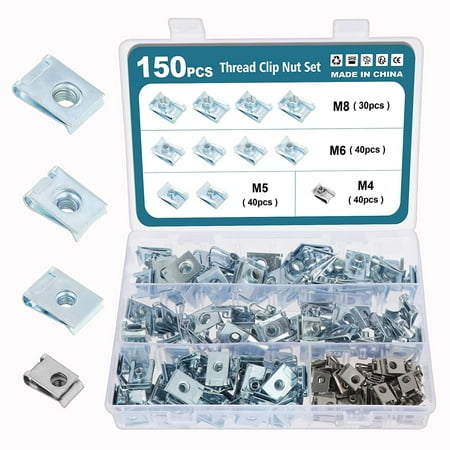 HSEAMALL 150PCS U ClipThread Nut Set Auto Car Clips Fasteners for Bumper Dash Door Panel Interior
HSEAMALL 150PCS U ClipThread Nut Set Auto Car Clips Fasteners for Bumper Dash Door Panel Interior
